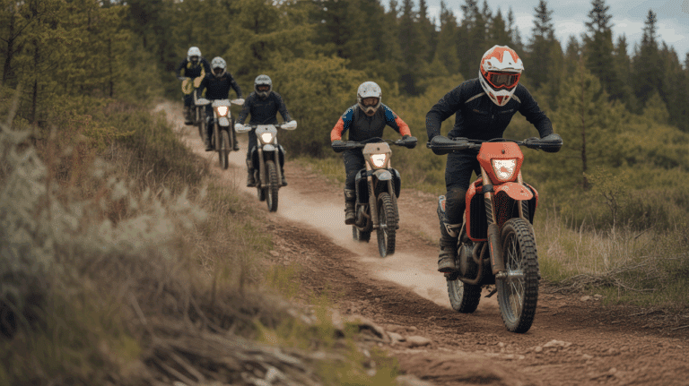 enduro motocyclistes foret aventure